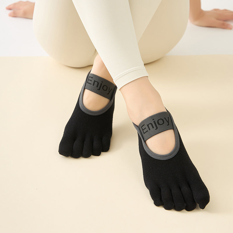 Yoga Socks Anti-Slip Five-Toe Cotton Fitness Socks