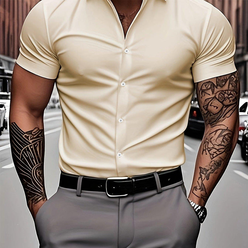 Solid-Color Shirts for Men