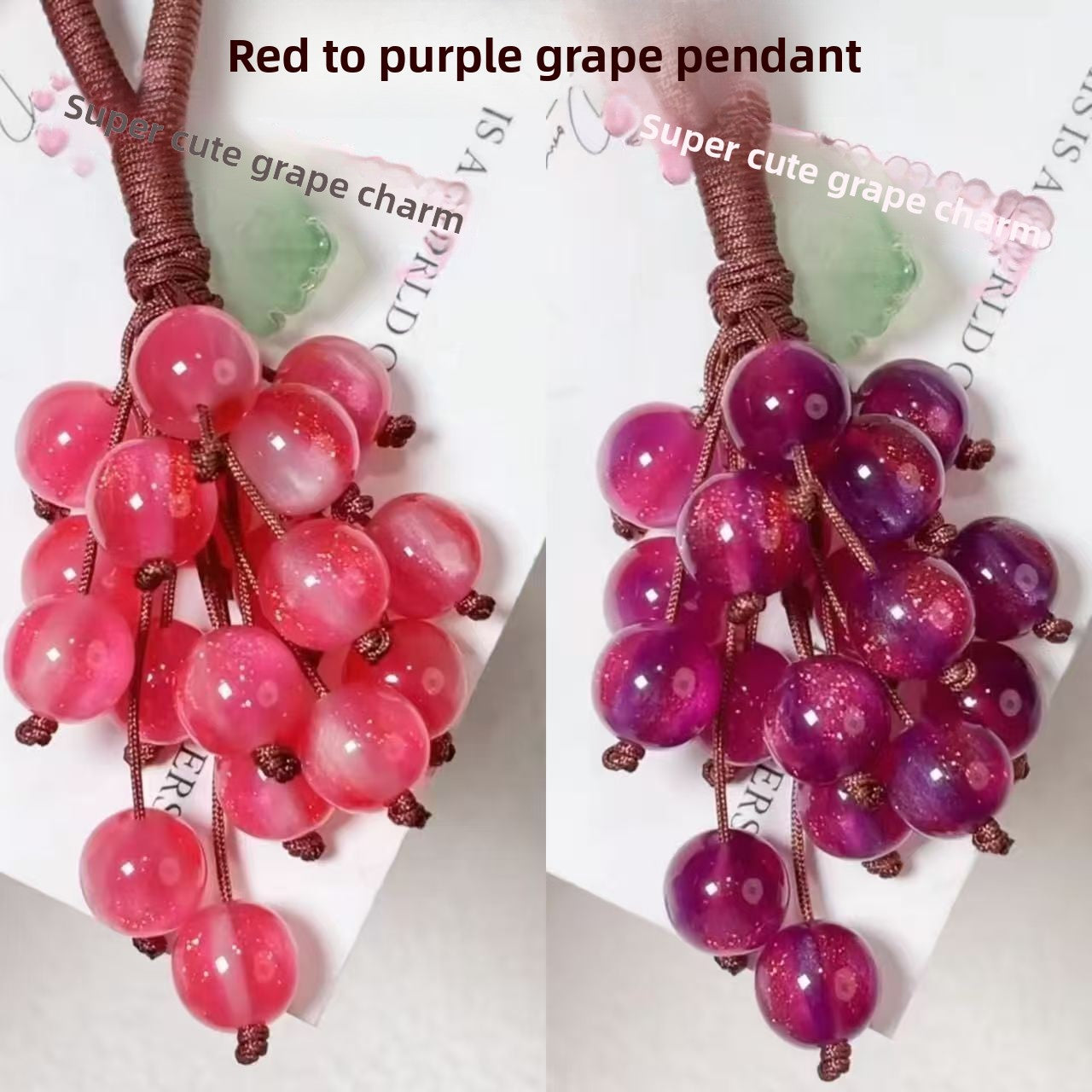Color-changing grape pendants