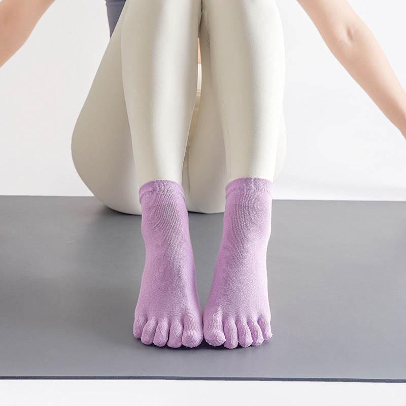 Yoga Socks Anti-Slip Five-Toe Cotton Fitness Socks