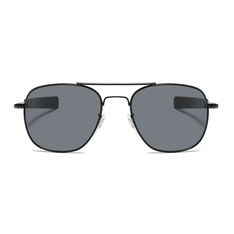 double beam glass lens sunglasses
