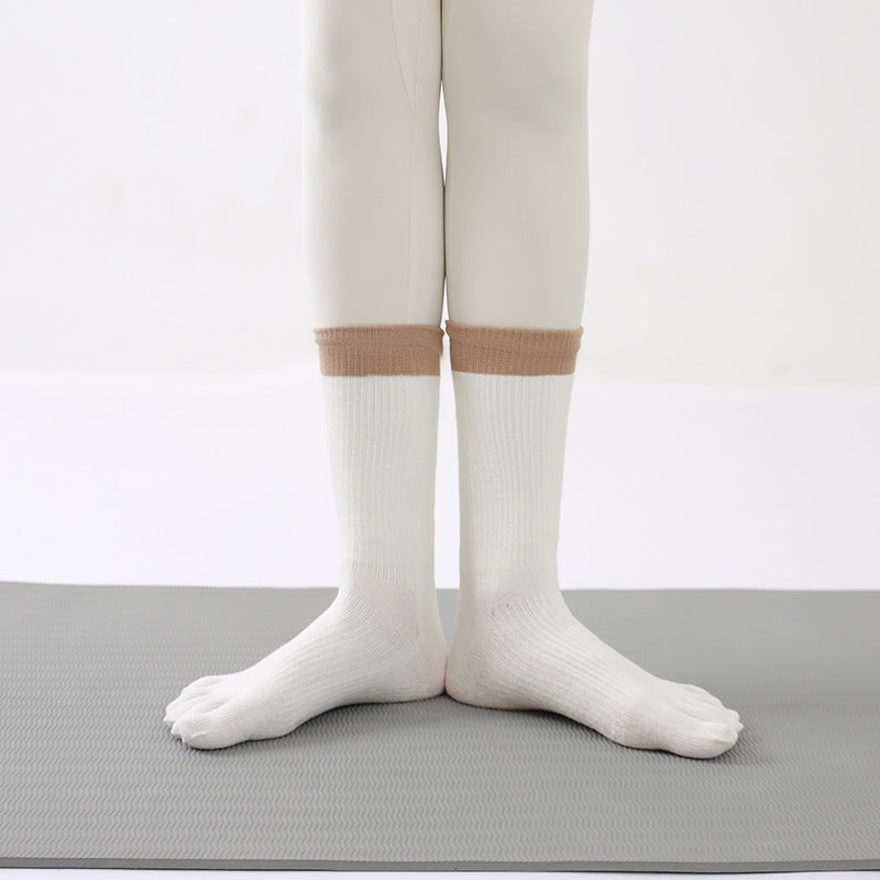 Yoga Socks Anti-Slip Five-Toe Cotton Fitness Socks
