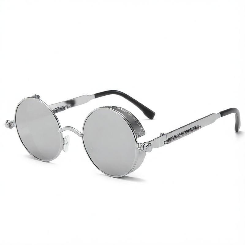 Retro Round Frame Metal Sunglasses UV400 Protection