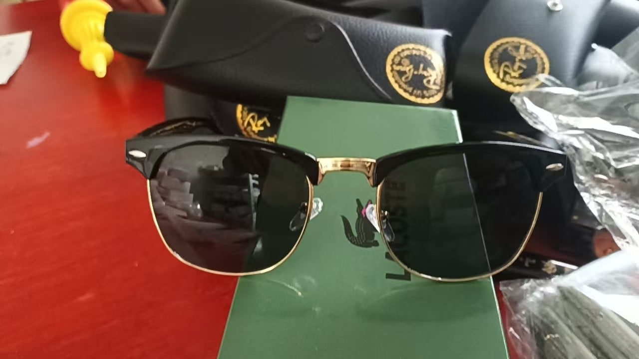 Classic Glass Lens Oval Frame Sunglasses