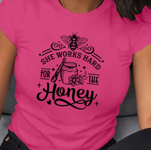 Ladies Cotton Short Sleeve Print Sweatshirts