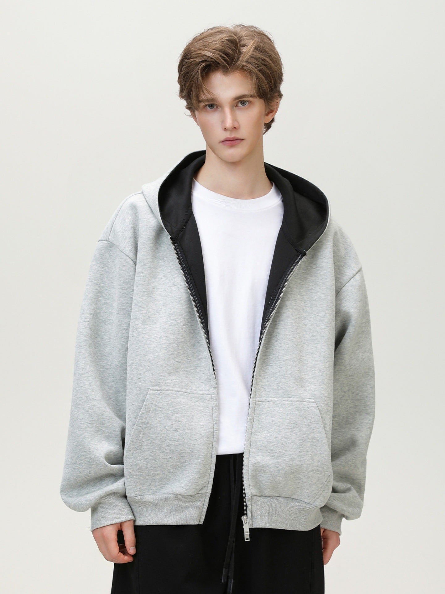 Hooded Sweatshirt Men's Loose Cardigan Jacket