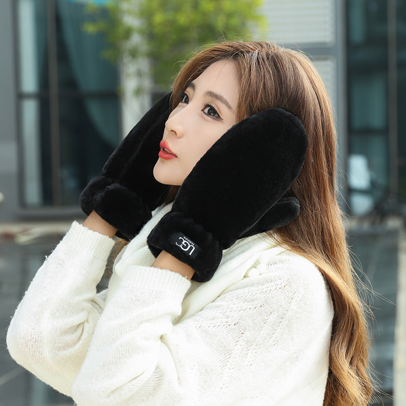 Women's Winter Fleece-Lined Windproof Warm Gloves