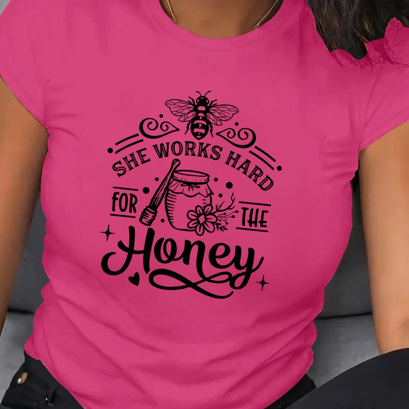 Ladies Cotton Short Sleeve Print Sweatshirts