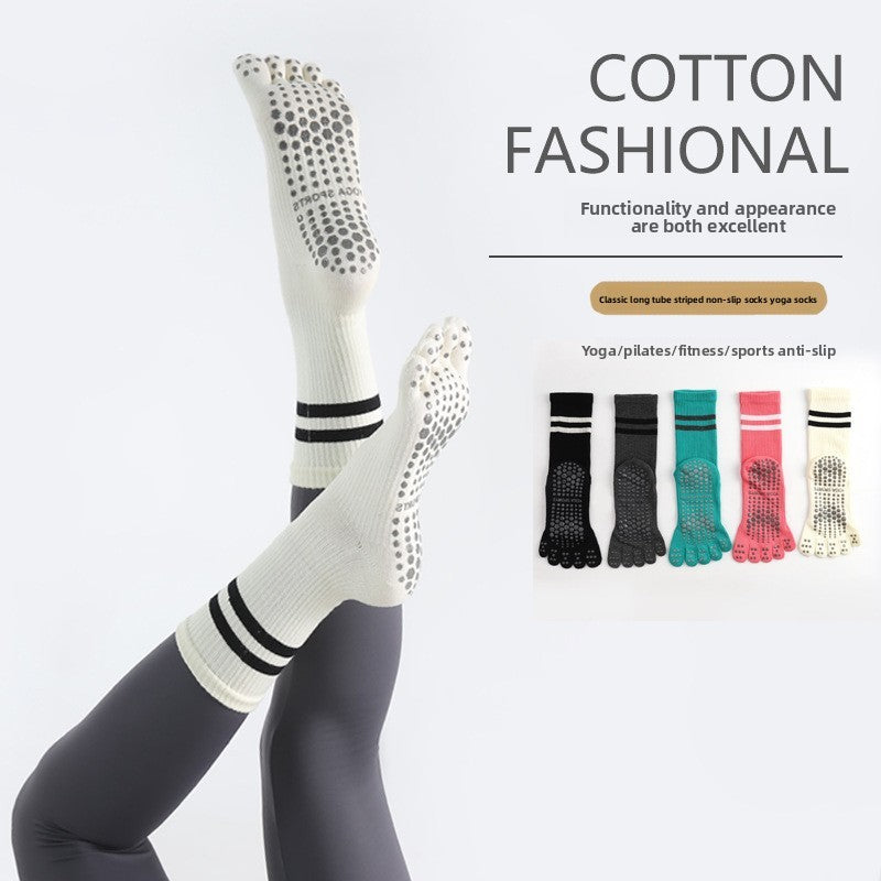 Yoga Socks Anti-Slip Five-Toe Cotton Fitness Socks