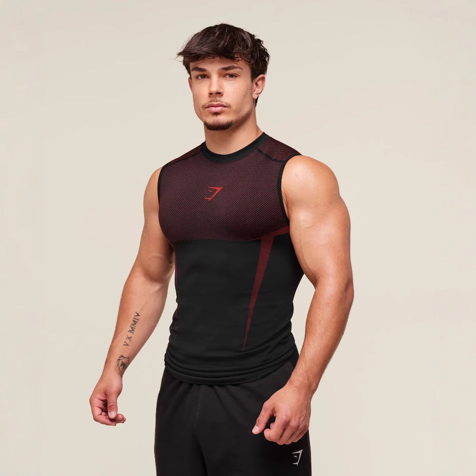 Fitness vest men's shirt casual breathable