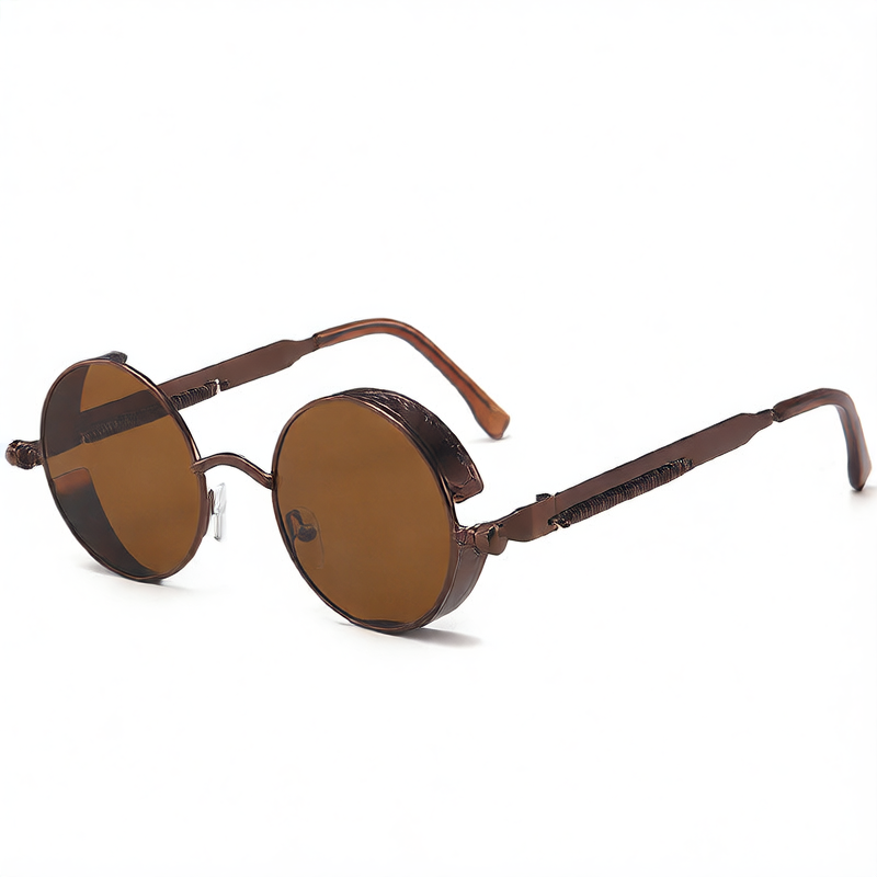Retro Round Frame Metal Sunglasses UV400 Protection