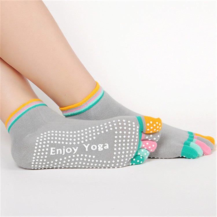 Yoga Socks Anti-Slip Five-Toe Cotton Fitness Socks
