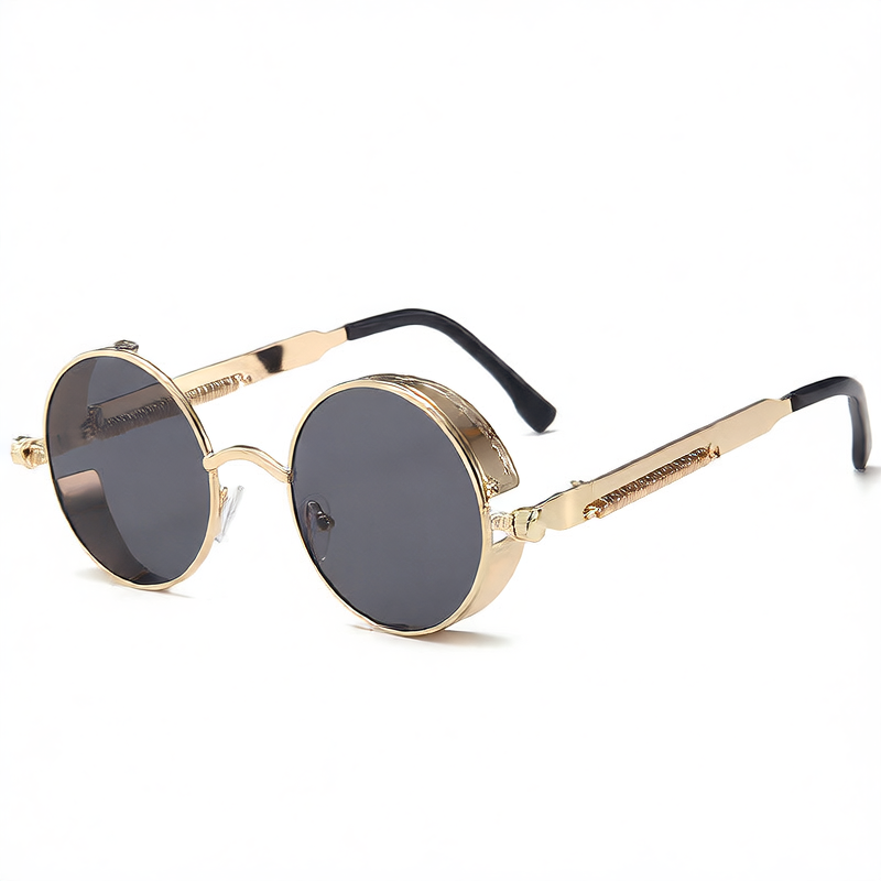 Retro Round Frame Metal Sunglasses UV400 Protection