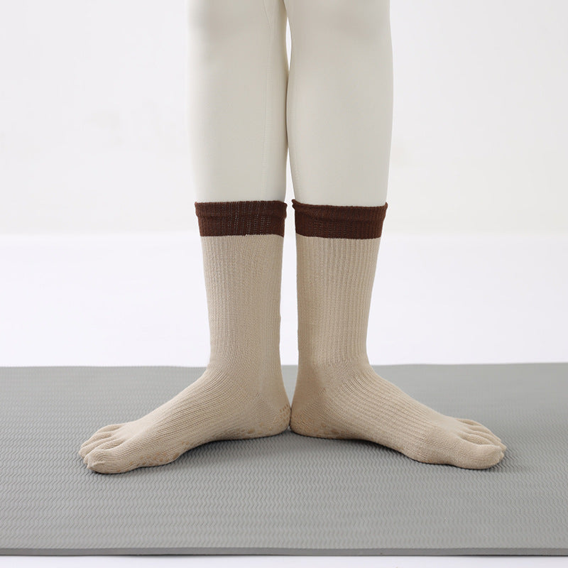 Yoga Socks Anti-Slip Five-Toe Cotton Fitness Socks