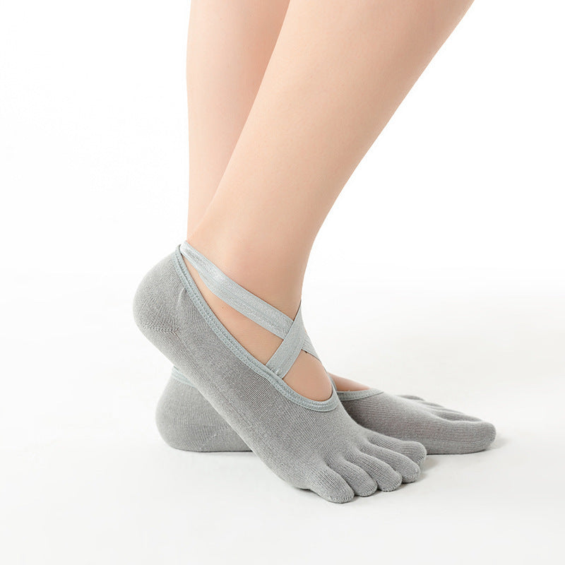 Yoga Socks Anti-Slip Five-Toe Cotton Fitness Socks