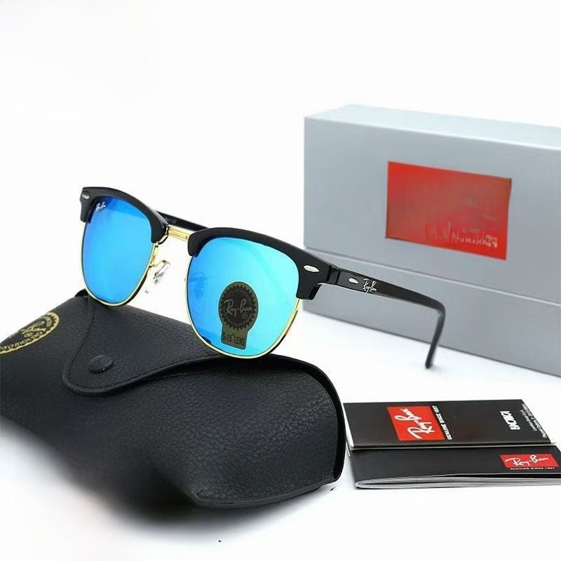 Classic Glass Lens Oval Frame Sunglasses