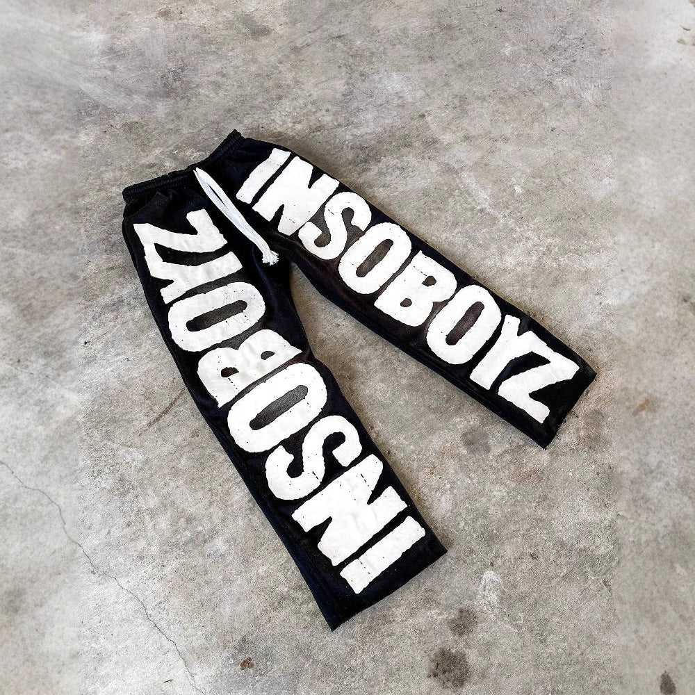 Loose Print Street Style Pants