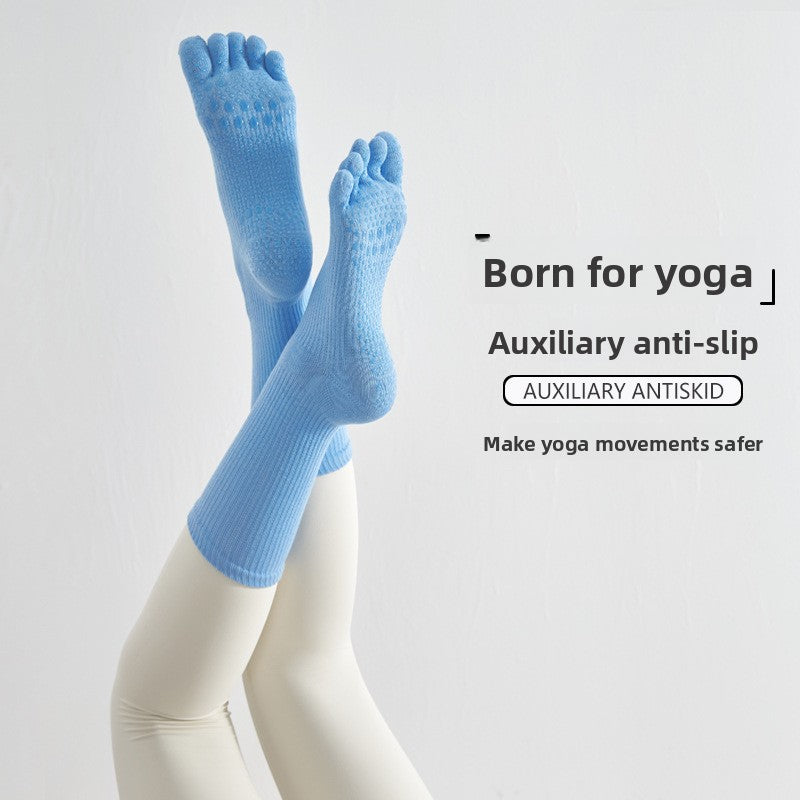 Yoga Socks Anti-Slip Five-Toe Cotton Fitness Socks