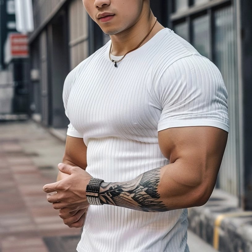 Lazy Wind High-Button Breathable Fitness T-Shirt