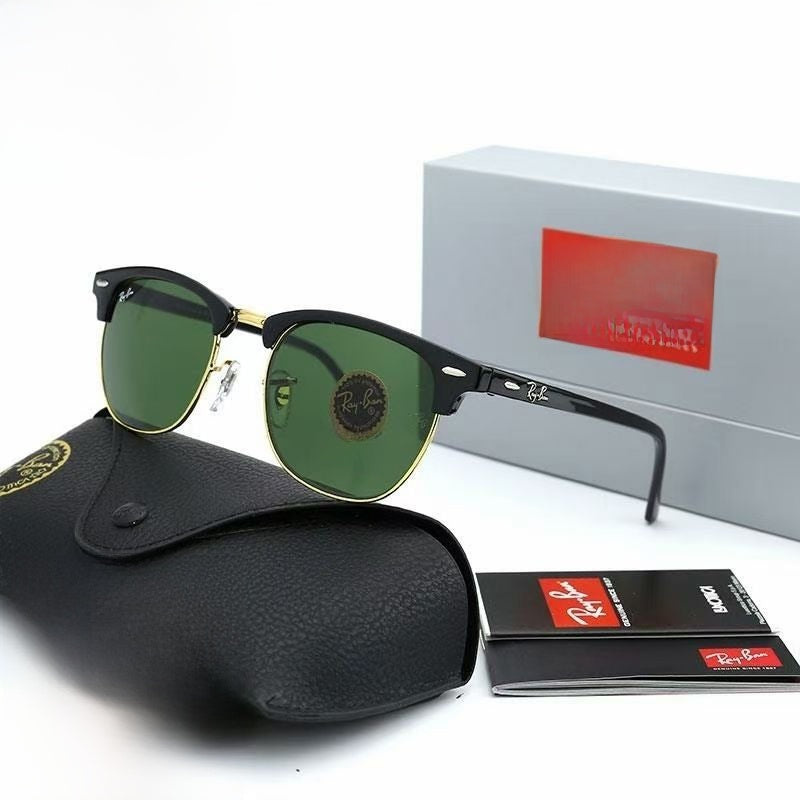 Classic Glass Lens Oval Frame Sunglasses