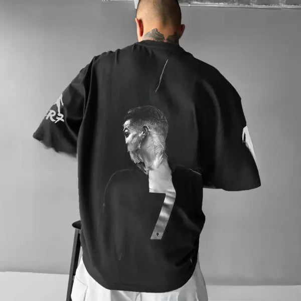 Football Sports Round Neck Short-Sleeved Tops