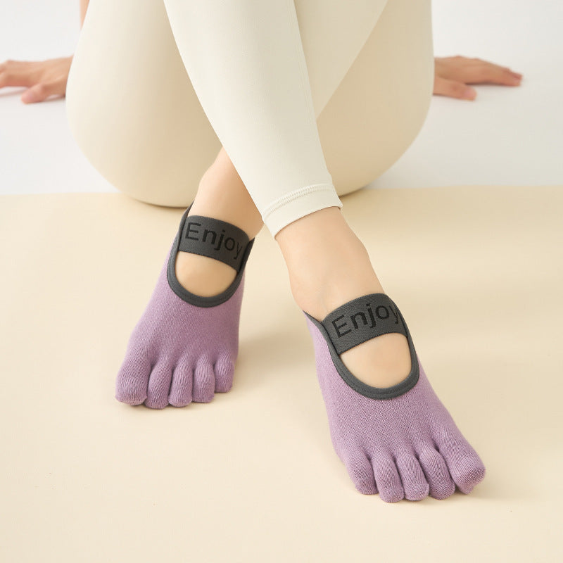 Yoga Socks Anti-Slip Five-Toe Cotton Fitness Socks