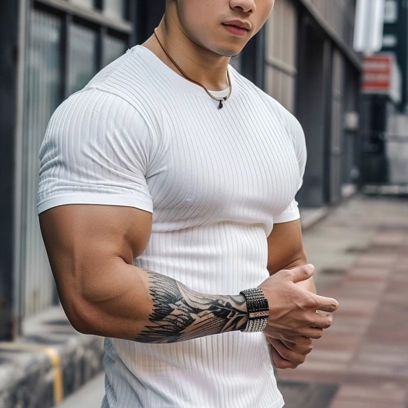 Lazy Wind High-Button Breathable Fitness T-Shirt