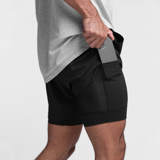 Men's Double-layer Breathable Sports Shorts