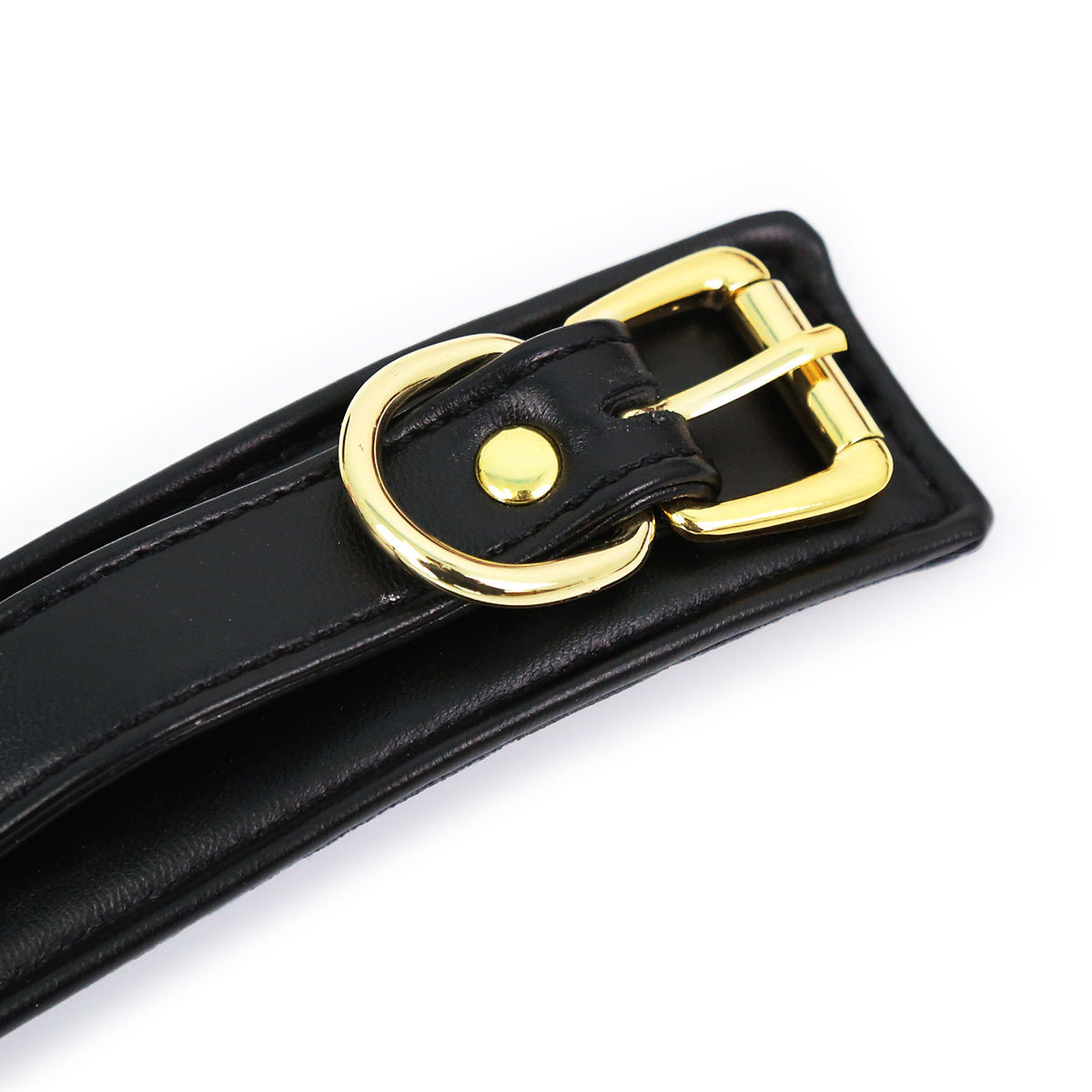 LE leather handcuffs and leg irons with chains