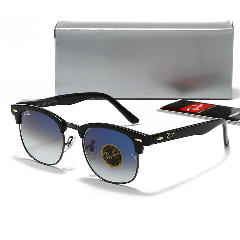 Classic Glass Lens Oval Frame Sunglasses