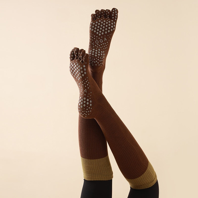 Yoga Socks Anti-Slip Five-Toe Cotton Fitness Socks
