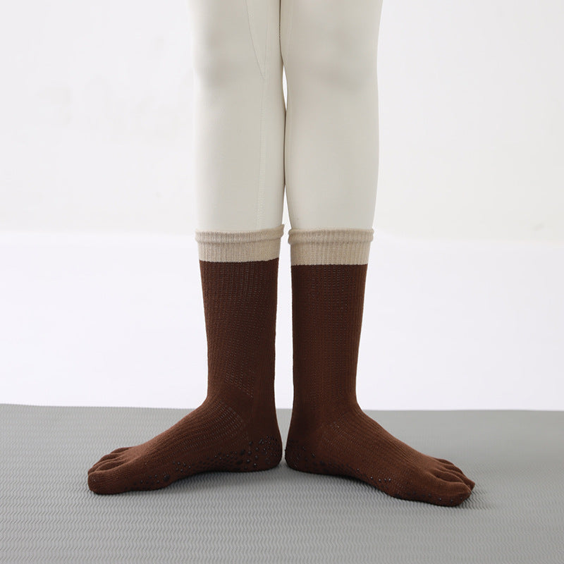Yoga Socks Anti-Slip Five-Toe Cotton Fitness Socks