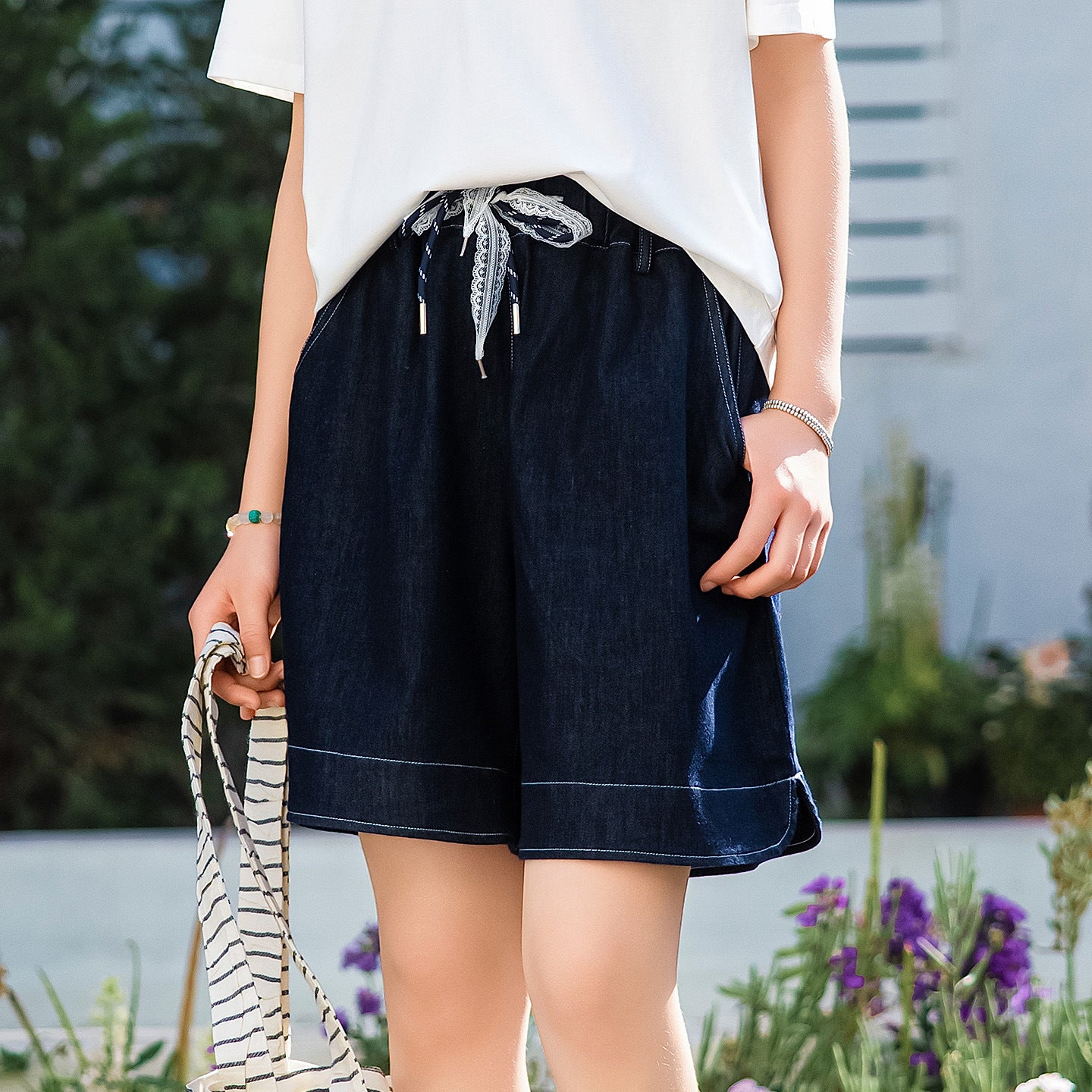 Loose and versatile casual tops and shorts for summer