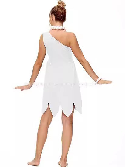 Fashion Sleeveless One Shoulder A-line Dress