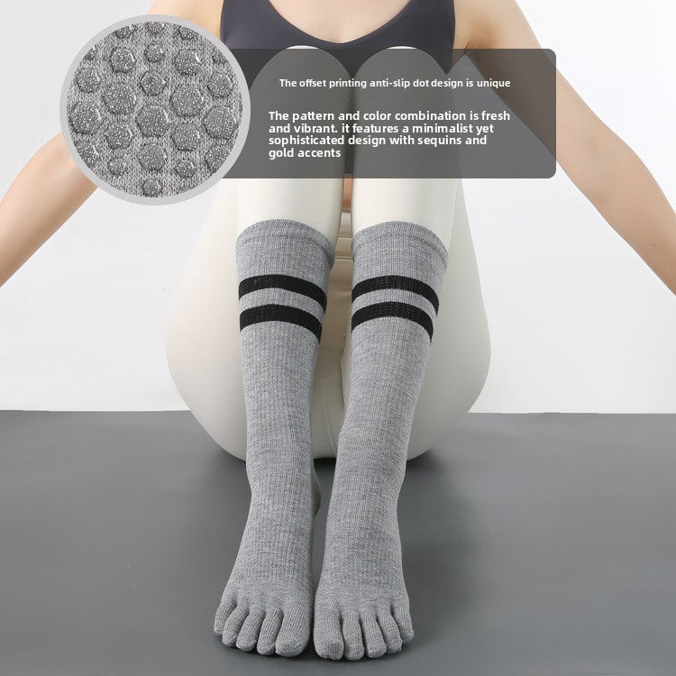 Yoga Socks Anti-Slip Five-Toe Cotton Fitness Socks