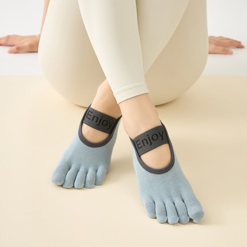 Yoga Socks Anti-Slip Five-Toe Cotton Fitness Socks
