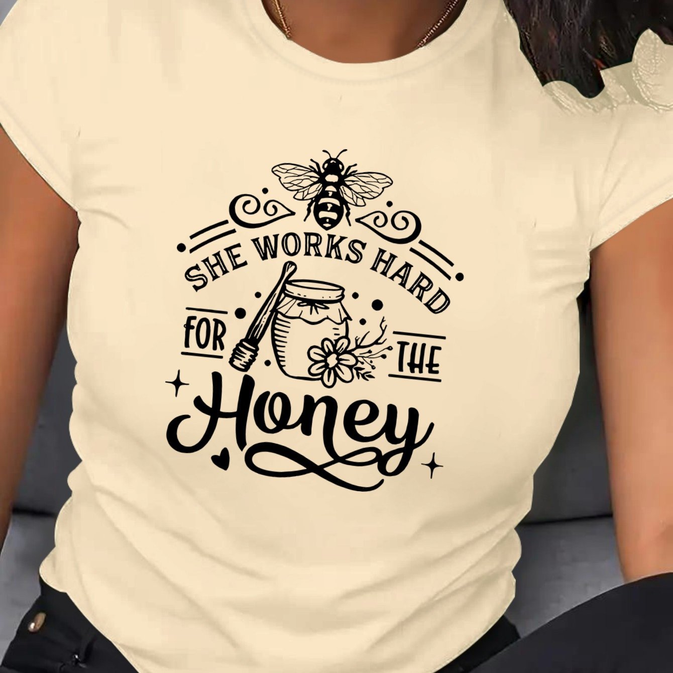 Ladies Cotton Short Sleeve Print Sweatshirts