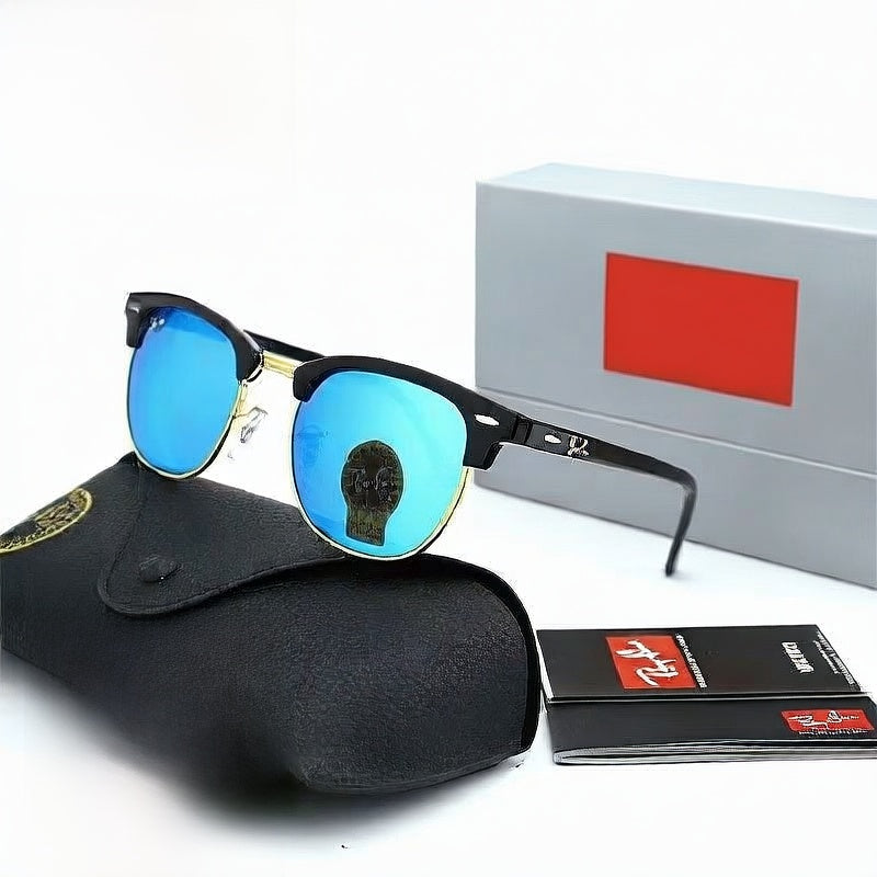 Classic Glass Lens Oval Frame Sunglasses