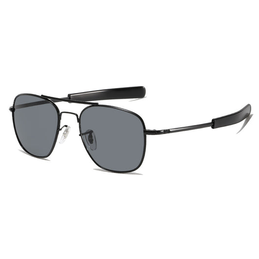 double beam glass lens sunglasses
