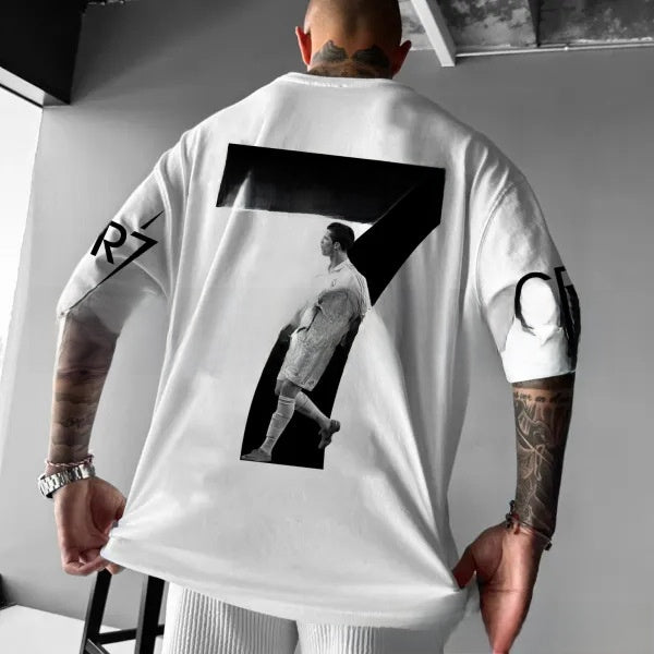 Football Sports Round Neck Short-Sleeved Tops