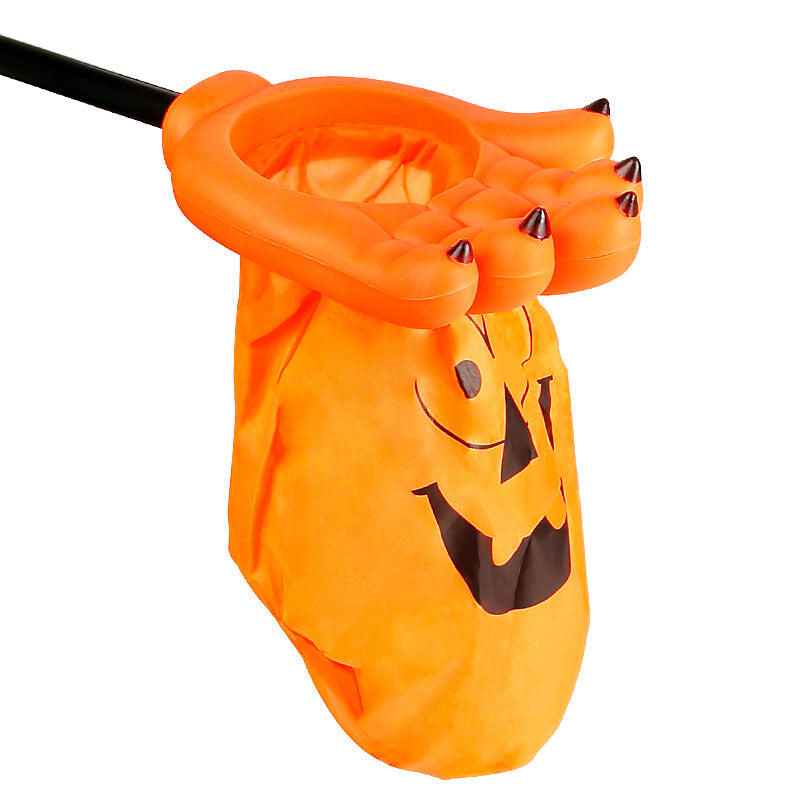 Halloween children ask for candy bags to hold sugar containers