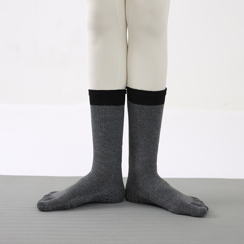 Yoga Socks Anti-Slip Five-Toe Cotton Fitness Socks