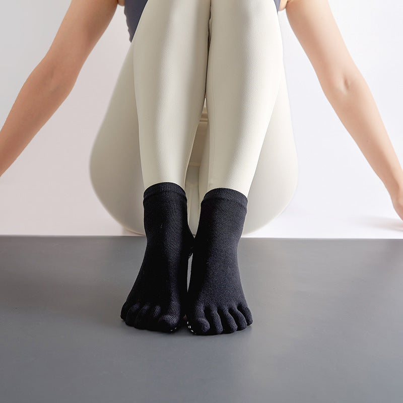 Yoga Socks Anti-Slip Five-Toe Cotton Fitness Socks