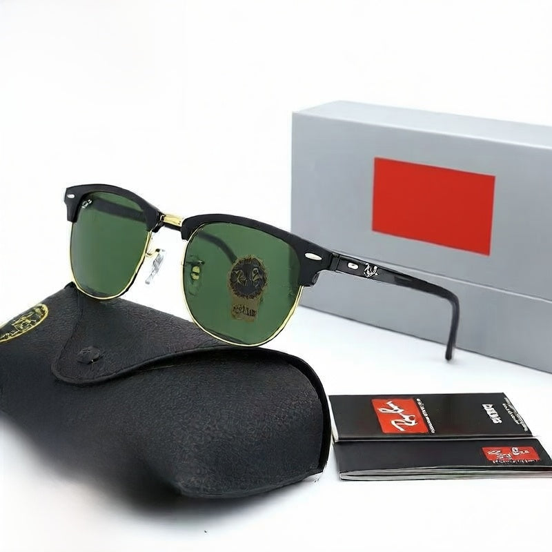 Classic Glass Lens Oval Frame Sunglasses