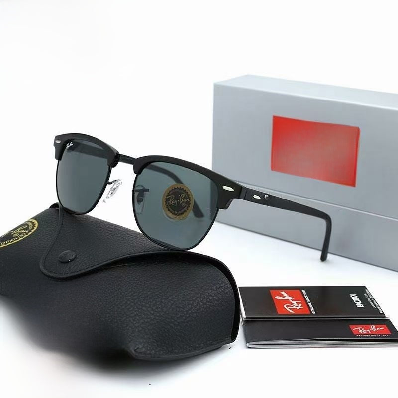 Classic Glass Lens Oval Frame Sunglasses