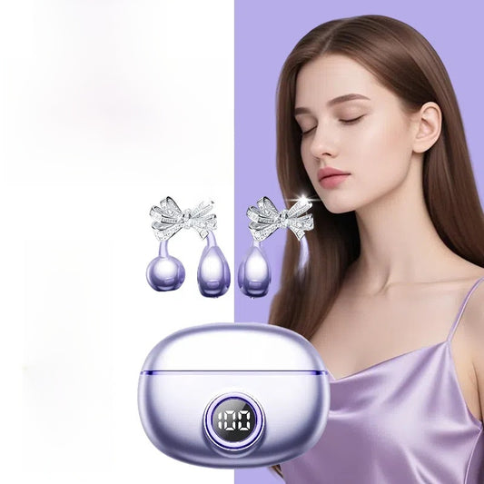 Wireless Bluetooth Ear Clip Headset with Detachable Earrings