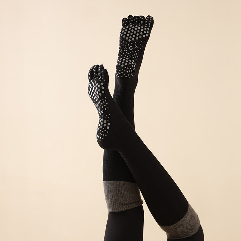 Yoga Socks Anti-Slip Five-Toe Cotton Fitness Socks