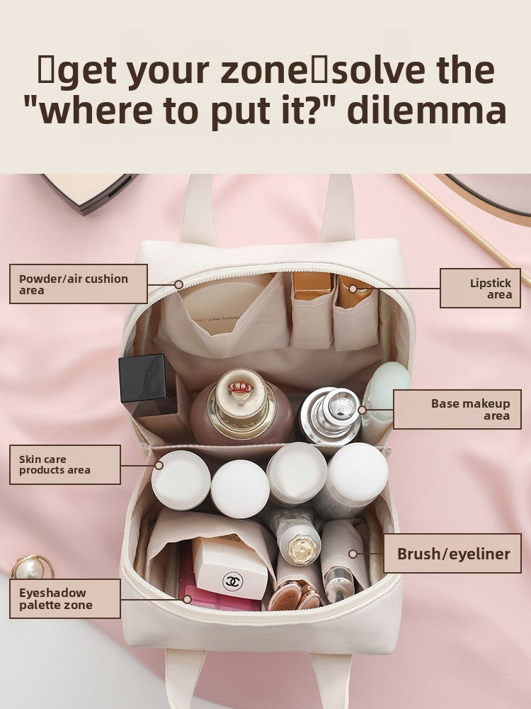 Large-capacity cosmetic bag for storage