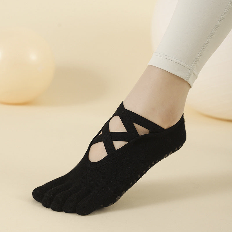 Yoga Socks Anti-Slip Five-Toe Cotton Fitness Socks