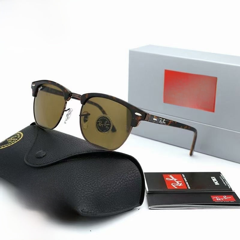 Classic Glass Lens Oval Frame Sunglasses